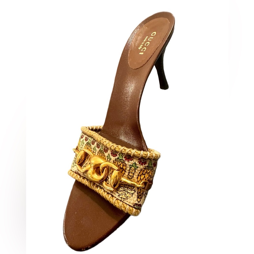 Gucci Heeled Sandals - Pineapple Pigma Canvas - Picture 3 of 6